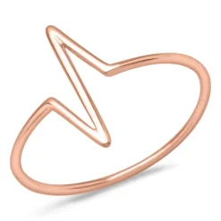 Ring gezackt 925er Silber rosévergoldet LSR0001