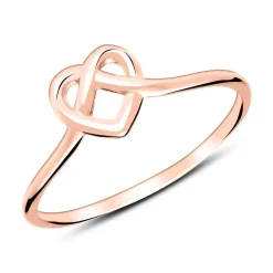 Ring Herz aus rosévergoldetem Sterlingsilber LSR0050
