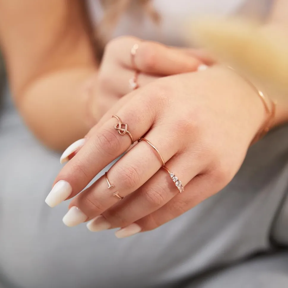 Ring Herz aus rosévergoldetem Sterlingsilber LSR0050