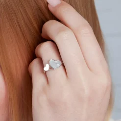 Ring Herzen aus 925er Silber, gravierbar SR0429SL