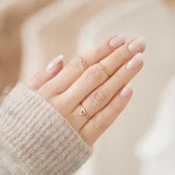 Ring im Kreisdesign aus vergoldetem Sterlingsilber LSR0028