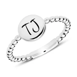 Ring im Kugeldesign aus 925er Silber gravierbar SR0445SL