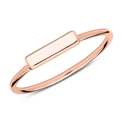 Ring im Stäbchen Design aus 925er Silber rosévergoldet LSR0032