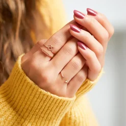 Ring im Stäbchen Design aus 925er Silber rosévergoldet LSR0032