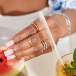 Ring im Stäbchendesign aus 925er Silber vergoldet LSR0037