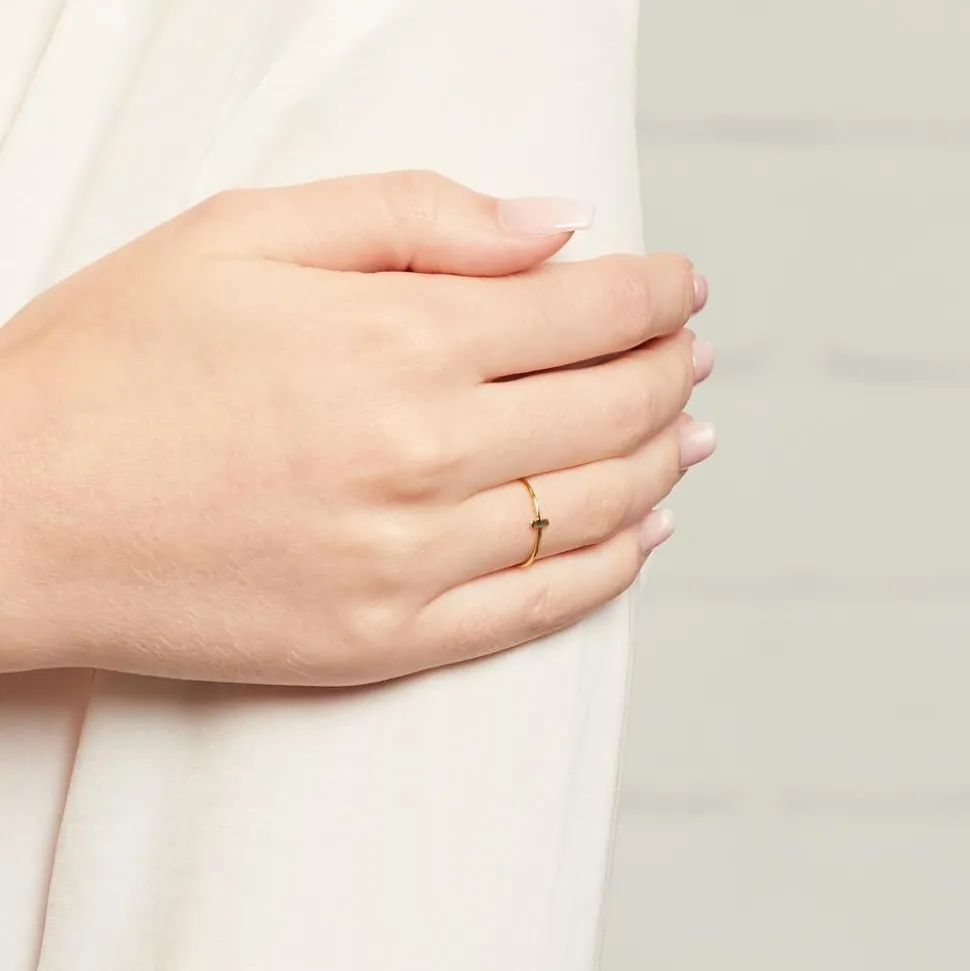 Ring im Stäbchendesign aus 925er Silber vergoldet LSR0037