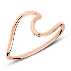 Ring im Wellendesign aus 925er Silber rosévergoldet LSR0041