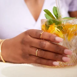 Ring Kugel aus vergoldetem Sterlingsilber LSR0043