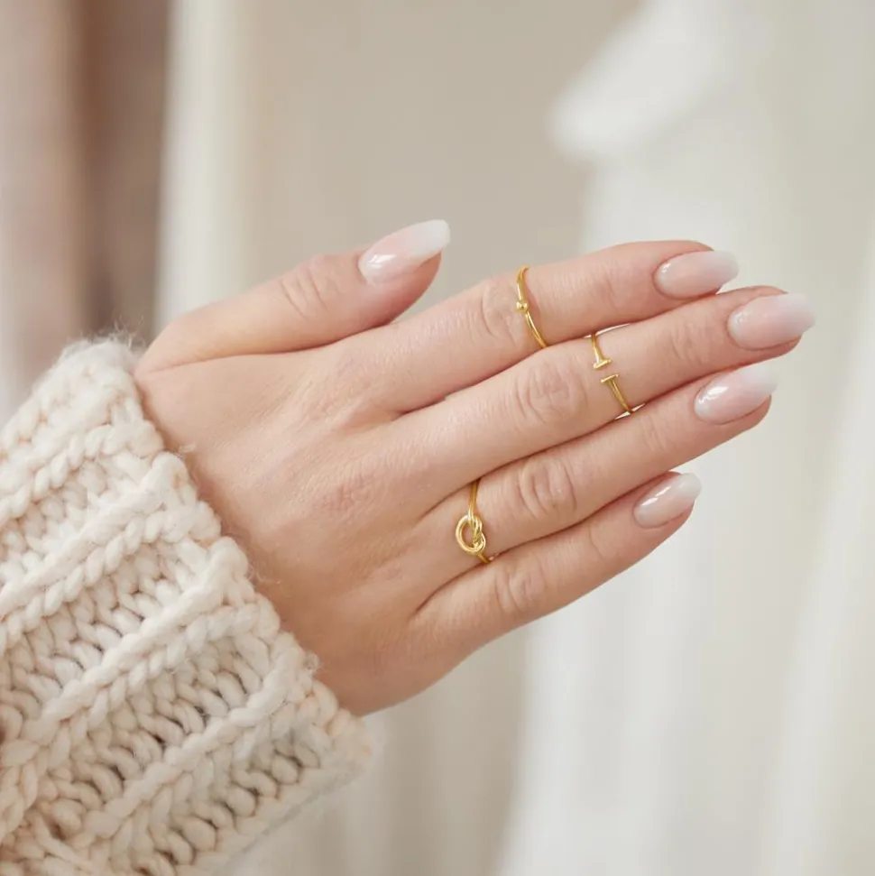 Ring Kugel aus vergoldetem Sterlingsilber LSR0043