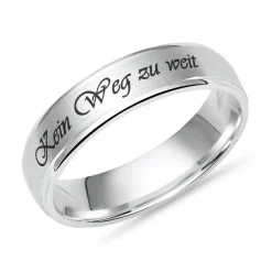 Ring matt 925 Silber inkl. Lasergravur R8505lge
