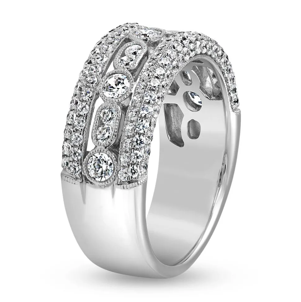 Ring mit lab grown Brillanten aus Weißgold oder Platin BDR0060LG-WSL