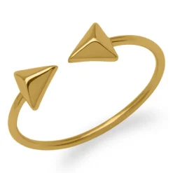 Ring Pyramiden 925er Silber vergoldet LSR0002