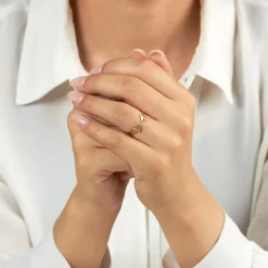 Ring Pyramiden 925er Silber vergoldet LSR0002