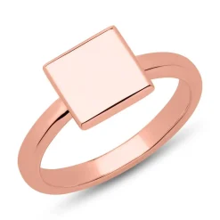 Ring Quadrat Sterlingsilber roségold gravierbar SR0426SL