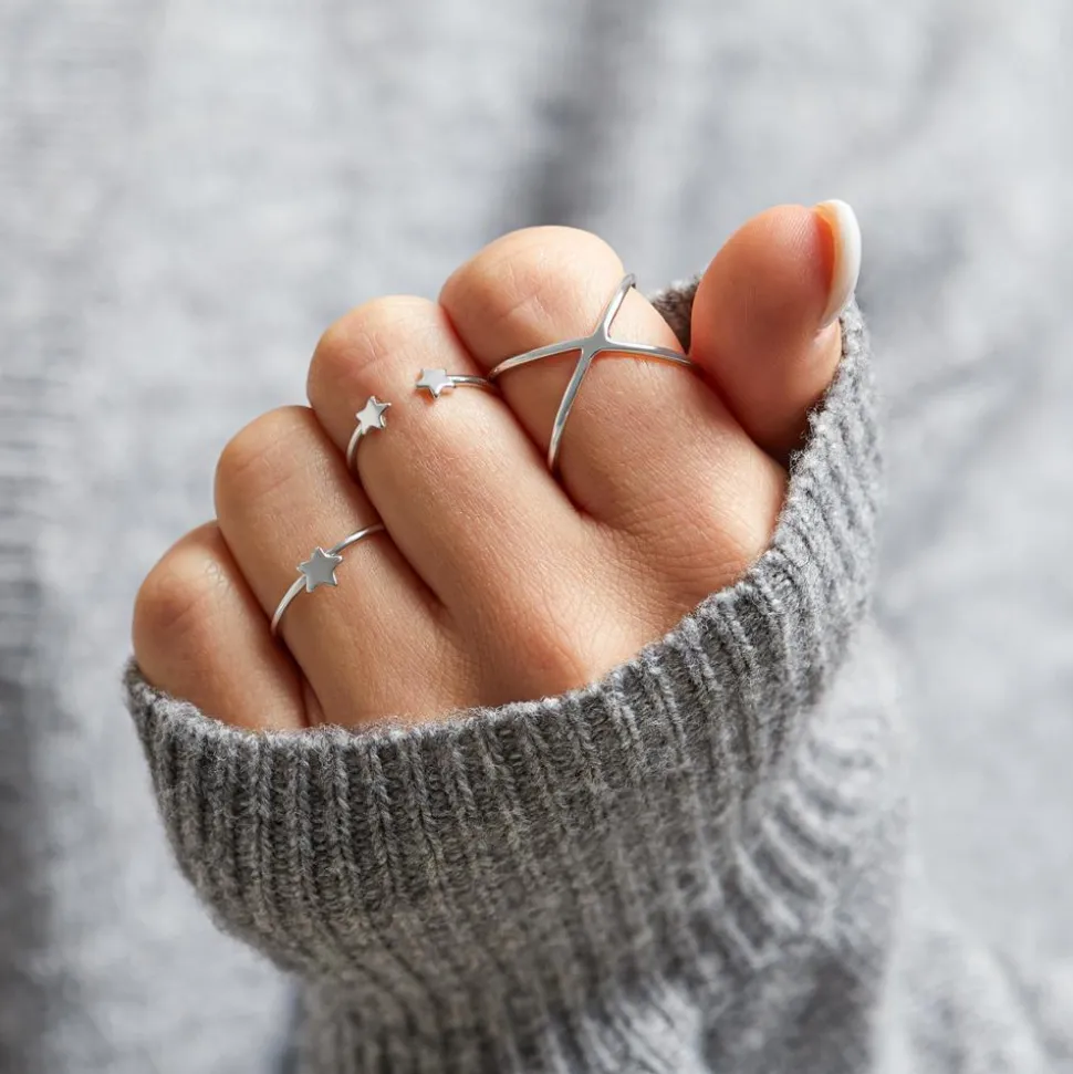 Ring Stern aus 925er Sterlingsilber LSR0045