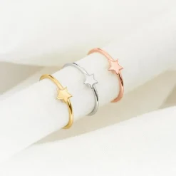 Ring Stern aus rosévergoldetem 925er Silber LSR0047