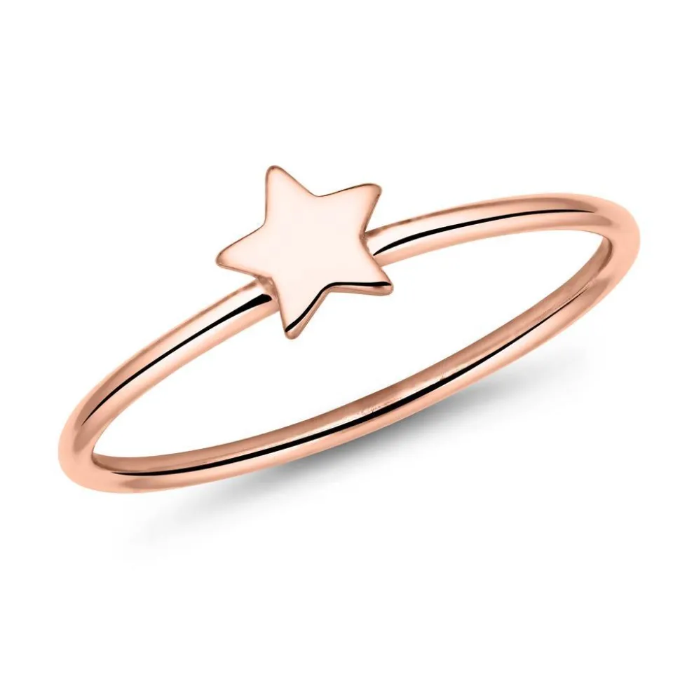Ring Stern aus rosévergoldetem 925er Silber LSR0047