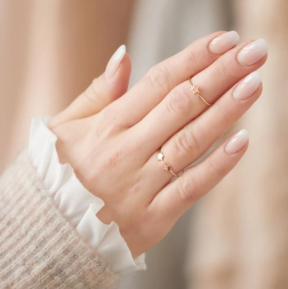 Ring Sterne aus rosévergoldetem 925er Silber LSR0020