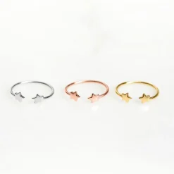 Ring Sterne aus rosévergoldetem 925er Silber LSR0020