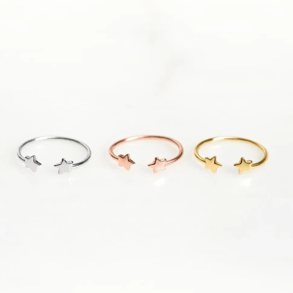 Ring Sterne aus rosévergoldetem 925er Silber LSR0020