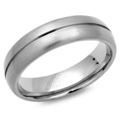 Ring Titan 6mm Breite matt Glanzrille TR0002SL