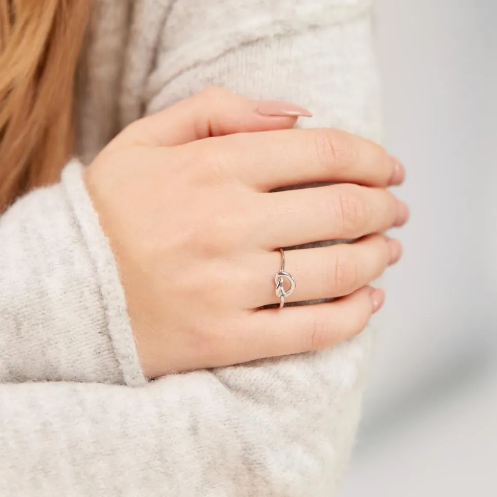 Ring Verschlungenes Herz aus Sterlingsilber LSR0051