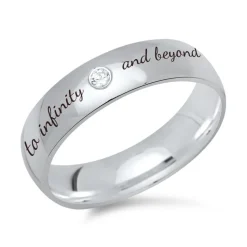 Ring Zirkonia 925 Silber inkl. Lasergravur R8500czlge