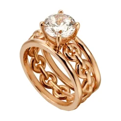 Ringset Ann 925er Silber rosévergoldet Zirkonia ESRG002613