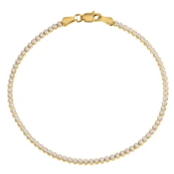 Rivière-Armband aus 585er Gold mit Zirkoniasteinen GB0044-14KG