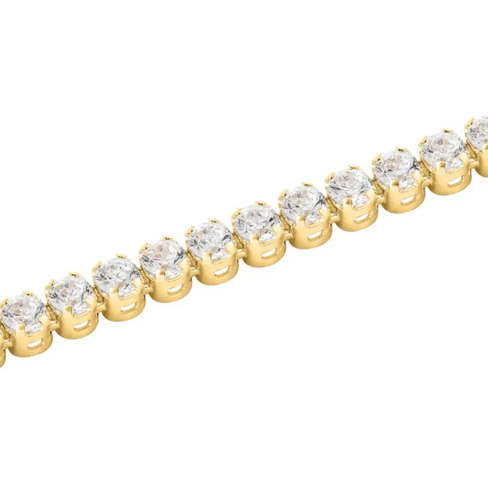 Rivière-Armband aus 585er Gold mit Zirkoniasteinen GB0044-14KG