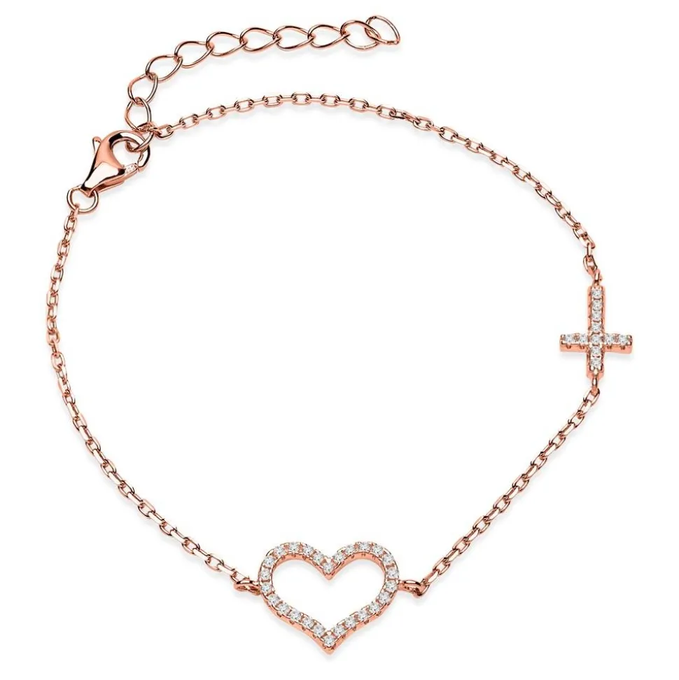 Rosé vergoldetes Armband 925er silber SB0238