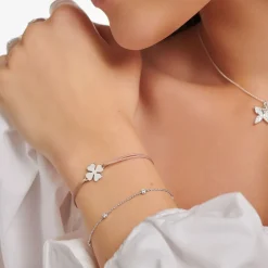 Rosa Nylonarmband für Damen LS120-173-19