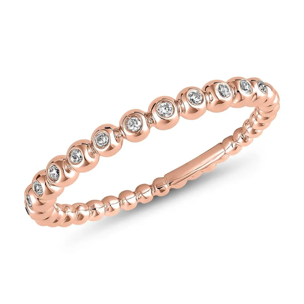 Roségold Kugelring für Damen mit lab grown Diamanten BDR0108LG-RSL