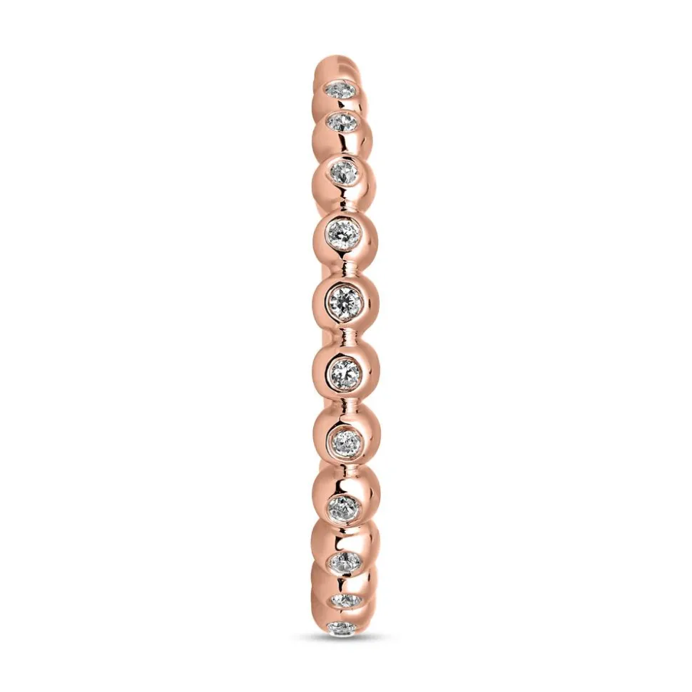 Roségold Kugelring für Damen mit lab grown Diamanten BDR0108LG-RSL