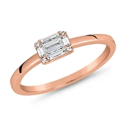 Roségold Ring mit Diamanten, lab-grown BDR0042LG-RSL
