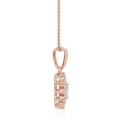 Roségoldener Damenanhänger mit Diamanten BDP0051-RSL