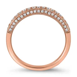 Roségoldener Damenring mit laborgezüchteten Brillanten BDR0053LG-RSL