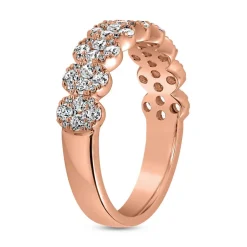 Roségoldener Diamantring für Damen BDR0049-RSL