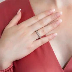 Roségoldener Diamantring für Damen BDR0049-RSL