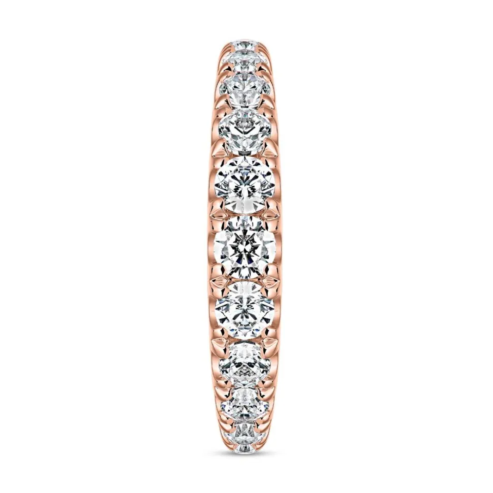Roségoldener Diamantring für Damen, gravierbar BDR0092-RSL