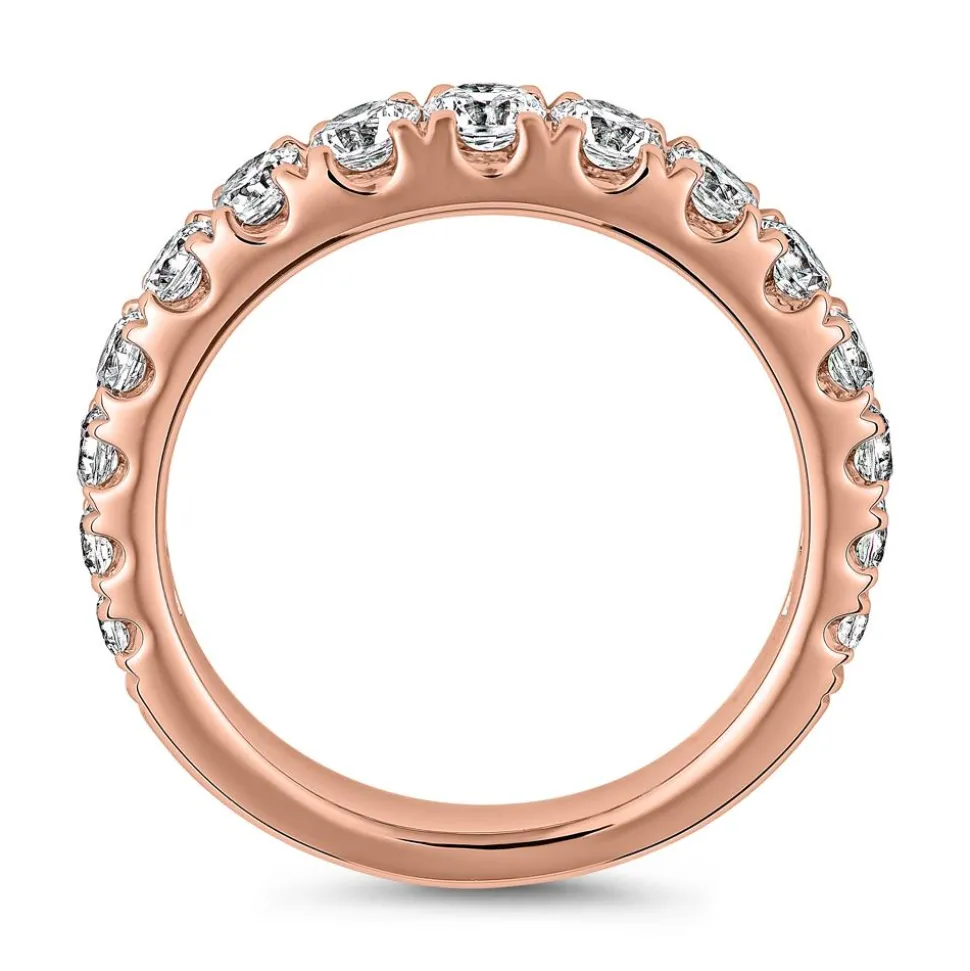 Roségoldener Diamantring für Damen, gravierbar BDR0092-RSL