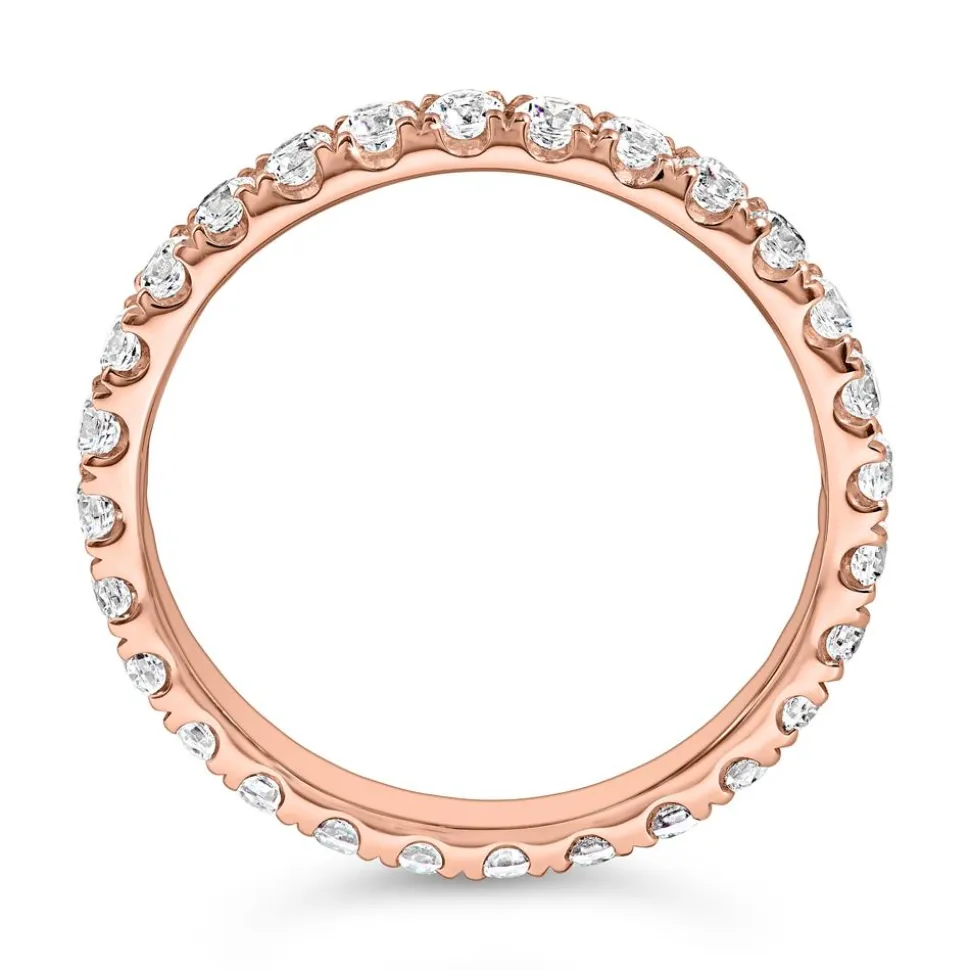 Roségoldener Eternity Ring für Damen mit Diamanten BDR0132-RSL