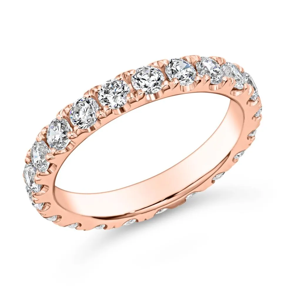 Roségoldener Ewigkeitsring mit Brillanten für Damen BDR0134-RSL