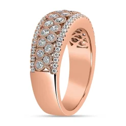 Roségoldener Gravurring mit lab grown Diamanten BDR0076LG-RSL