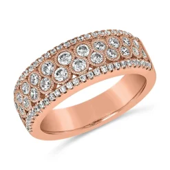 Roségoldener Gravurring mit lab grown Diamanten BDR0076LG-RSL