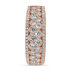 Roségoldener Gravurring mit lab grown Diamanten BDR0076LG-RSL