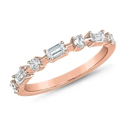 Roségoldener Ring für Damen mit Diamanten BDR0120-RSL