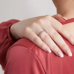 Roségoldener Ring für Damen mit Diamantbesatz BDR0046-RSL