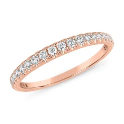 Roségoldener Ring mit Diamanten, gravierbar BDR0088-RSL