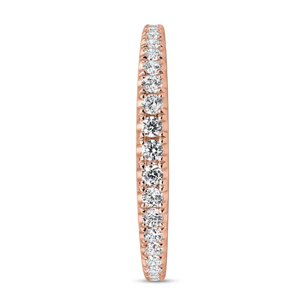 Roségoldener Ring mit Diamanten, gravierbar BDR0088-RSL